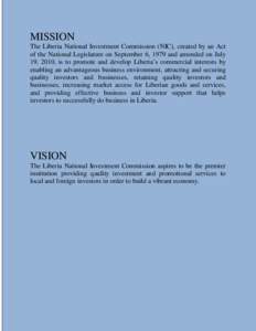National Investment Commission’s Annual Report
