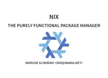 NIX THE PURELY FUNCTIONAL PACKAGE MANAGER MARIUSZ GLIWIŃSKI <>  TWO APPROACHES