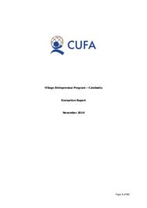 Village Entrepreneur Program – Cambodia  Evaluation Report November 2014