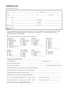 Microsoft Word - Massage Health History Form.doc