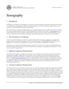 PRIMARY CERTIFICATION DIDACTIC AND CLINICAL COMPETENCY REQUIREMENTS EFFECTIVE JANUARYSonography
