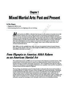Chapter 1  Mixed Martial Arts: Past and Present AL  In This Chapter