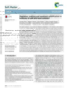 Depletion, melting and reentrant solidification in mixtures of soft and hard colloids