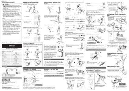 SI-6TH0AGeneral Safety Information Operation of rear derailleur lever
