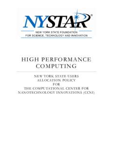 Microsoft Word - NYSTAR HPC Allocation Process CCNI Final.doc