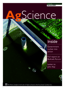 Issue 33 February 2009 AgScience Inside Government