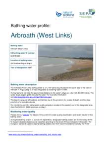 Arbroath (West Links) bathing water profile