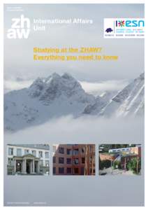 International Affairs Unit Studying at the ZHAW? Everything you need to know  Zürcher Fachhochschule