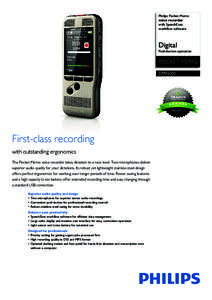 Philips Pocket Memo voice recorder with SpeechExec workflow software  Digital