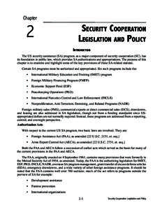 Chapter  2 Security Cooperation Legislation and Policy