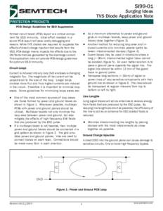 SI99-01  Surging Ideas TVS Diode Application Note PROTECTION PRODUCTS PCB Design Guidelines for ESD Suppression