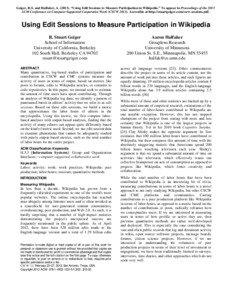 Hypertext / Social information processing / Open content / Wikipedia / Web 2.0 / Academic studies about Wikipedia / Wiki / Text editor / ACE / Software / Computing / Human–computer interaction