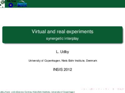 Virtual and real experiments - synergetic interplay