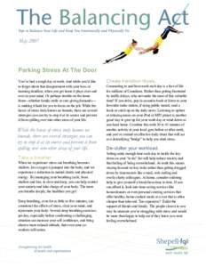 The Balancing Act - Parking Stress At The Door