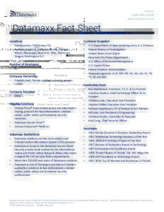 ContactCRIME www.Datamaxx.com Datamaxx Fact Sheet Locations