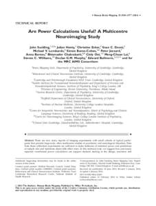 Are power calculations useful? A multicentre neuroimaging study