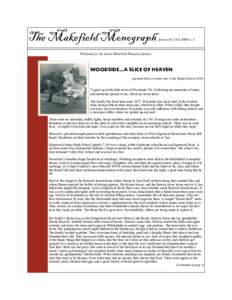 The Makefield Monograph  January 2015 Vol. XIII No. 2 Published by the Lower Makefield Historical Society