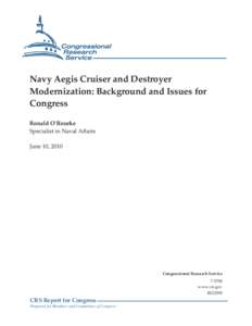 Navy Aegis Cruiser and Destroyer Modernization