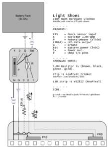 Light Shoes  Battery Pack (4x AA)  CERN Open Hardware License