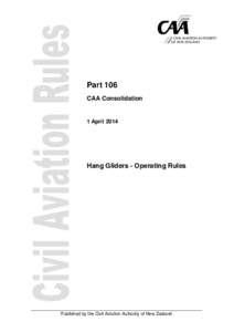 CAA Consolidation, Civil Aviation Rules, Part 106