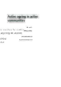 Active ageing in active communities i  Active ageing in active communities