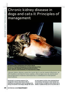 coNtiNuiNg educatioN  Chronic kidney disease in dogs and cats II: Principles of management