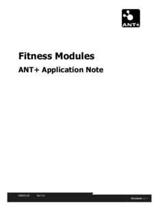 Fitness Modules ANT+ Application Note D00001229  Rev 3.0