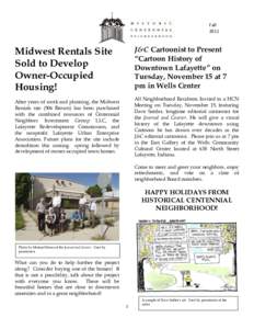 Fall 2011 Midwest Rentals Site Sold to Develop Owner-Occupied