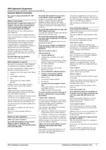 APO-Cephalexin Suspension Contains the active ingredient, cephalexin (ke-fa-LEX-in) Consumer Medicine Information For a copy of a large print leaflet, Ph: [removed]