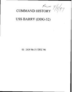 La COMMAND HISTORY USS BARRY (DDG[removed]JAN[removed]DEC 96