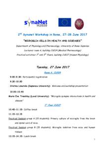 2nd Synanet Workshop in Rome, 27-28 June 2017 