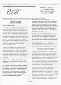 i Central Bureau Intelligence Corps - Association Newsletter  December 08 CENTRAL BUREAU INTELLIGENCE