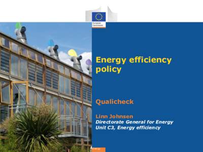 Energy efficiency policy Qualicheck Linn Johnsen
