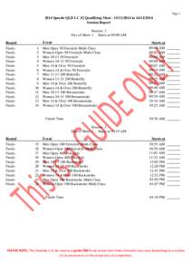 Freestyle swimming / Swimming at the 1988 Summer Olympics – Event order