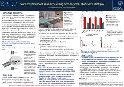 Stone movement with respiration during extra-corporeal shockwave lithotripsy Suzanne Harrogate, Magdalen College AIMS AND OBJECTIVES  Figure 2: Storz