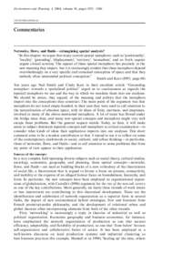 Environment and Planning A 2004, volume 36, pages 1333 ^ 1340  DOI:[removed]a3608com Commentaries