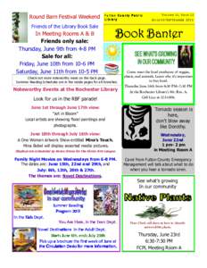 Round Barn Festival Weekend  Fulton County Public Library  Friends of the Library Book Sale