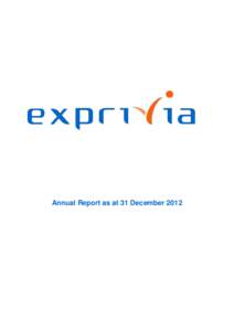 Annual Report as at 31 December 2012  Report as at 31 December 2012 CONTENTS SIGNIFICANT GROUP FIGURES AND RESULT INDICATORS ......................................................... 5