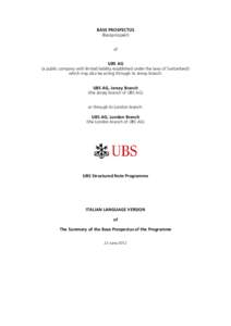 BASE PROSPECTUS (Basisprospekt) of UBS AG (a public company with limited liability established under the laws of Switzerland) which may also be acting through its Jersey branch: