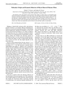 VOLUME 92, N UMBER 1  PHYSICA L R EVIEW LET T ERS week ending 9 JANUARY 2004