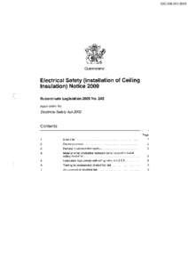 QIC[removed]Queensland Electrical Safety (Installation of Ceiling Insulation) Notice 2009