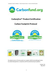 Carbon Footprint Estimation Protocol for “Carbon-Free” Products