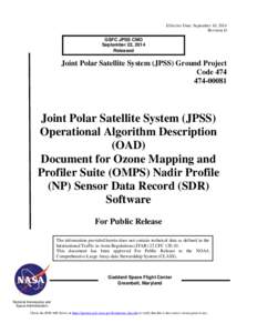 Complexity classes / NPOESS / Ozone Mapping and Profiler Suite / NP / Subroutine / Computing / Earth / Joint Polar Satellite System / National Oceanic and Atmospheric Administration