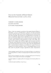 Snow on the Summits of Hawai‘i Island: Historical Sources from 1778 to 1870 norbert schorghofer elianna kantar m. puakea nogelmeier