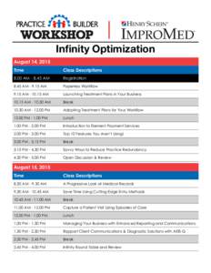 Infinity Optimization August 14, 2015 Time Class Descriptions
