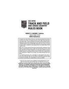 2013 Track & Field Rules_2006-07 Track & Field Rules cb.qxd