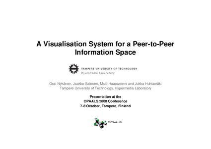 A Visualisation System for a Peer-to-Peer Information Space