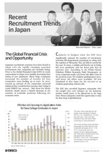 Recent Recruitment Trends in Japan Hiten Amin Reports - Tokyo, Japan  The Global Financial Crisis