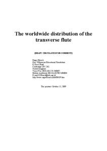 Microsoft Word - The worldwide distribution of the transverse flute.doc
