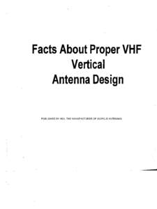 Isopole - Facts About Proper VHF Vertical Antenna Design